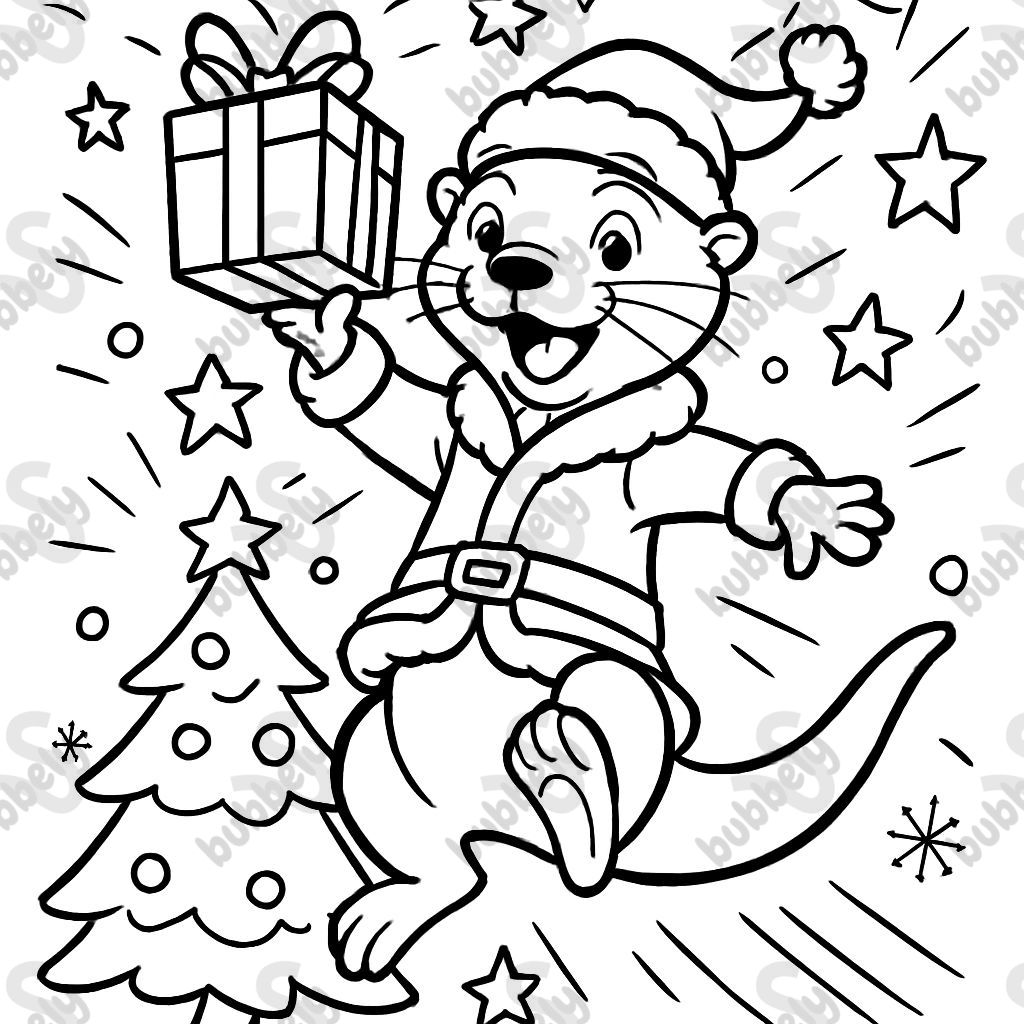 Otter at Christmas