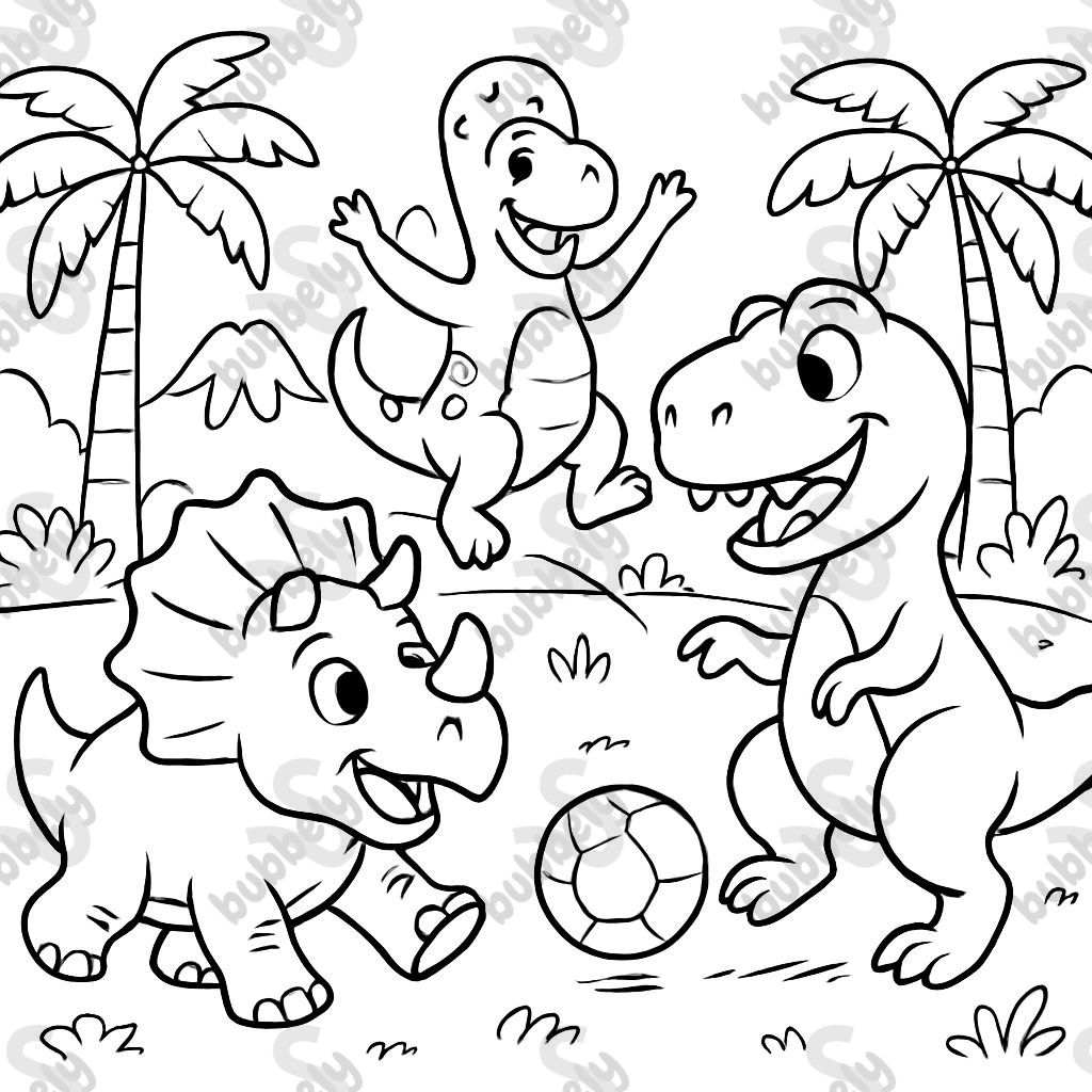 Dinosaurs playing