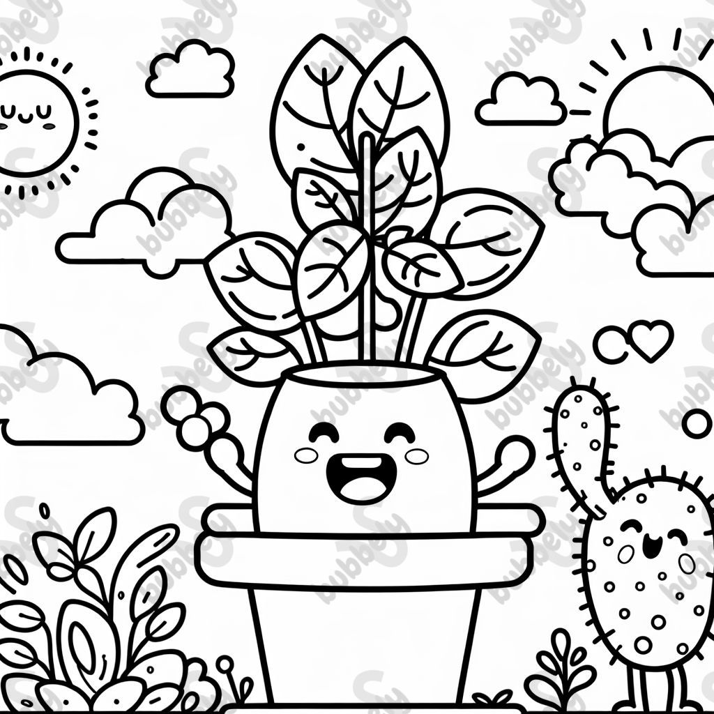 Happy potted plant