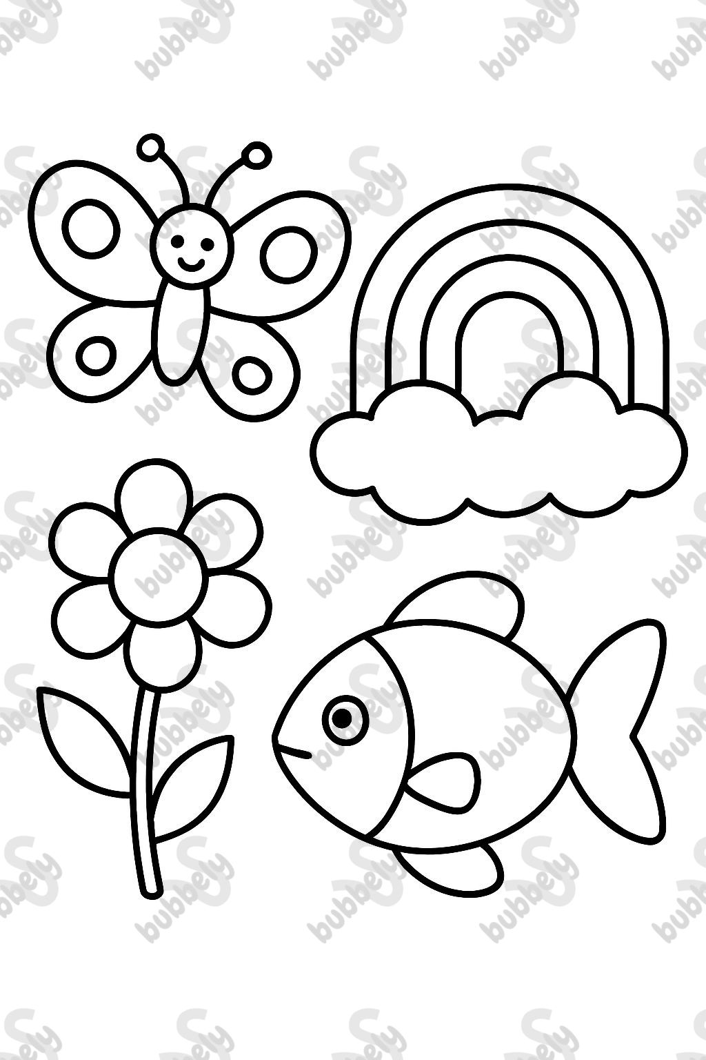 Schmetterling Regenbogen Blume Fisch Schmetterling Regenbogen Blume Fisch