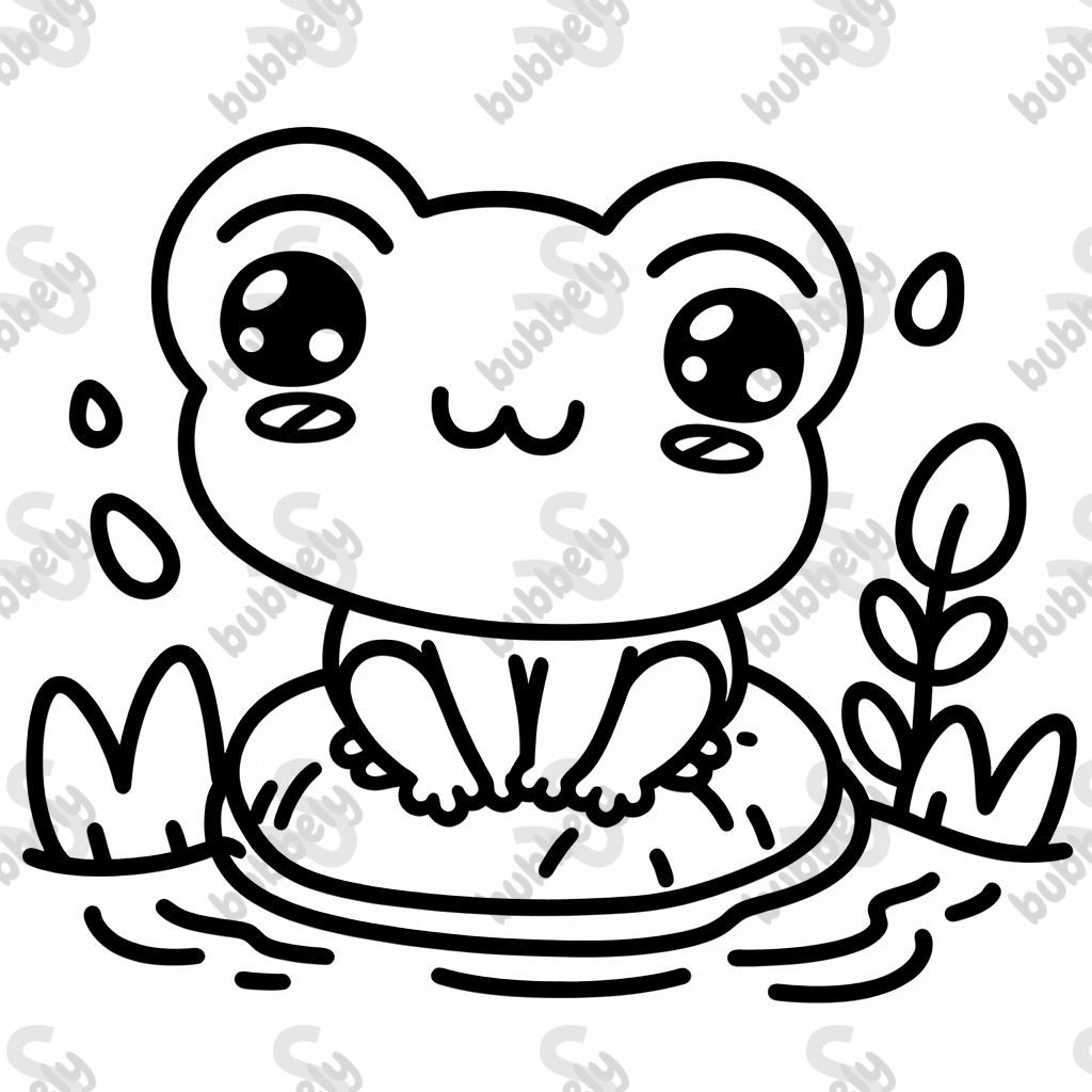 Grenouille kawaii Grenouille kawaii