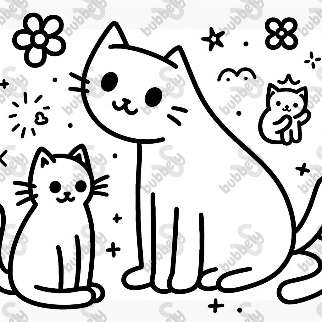 un coloriage de chat