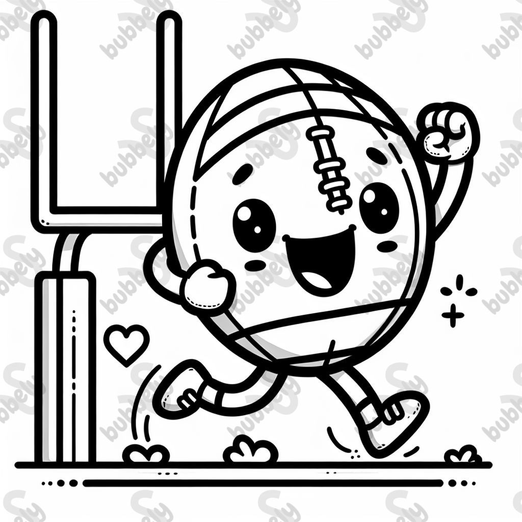 a football dancing into the endzone