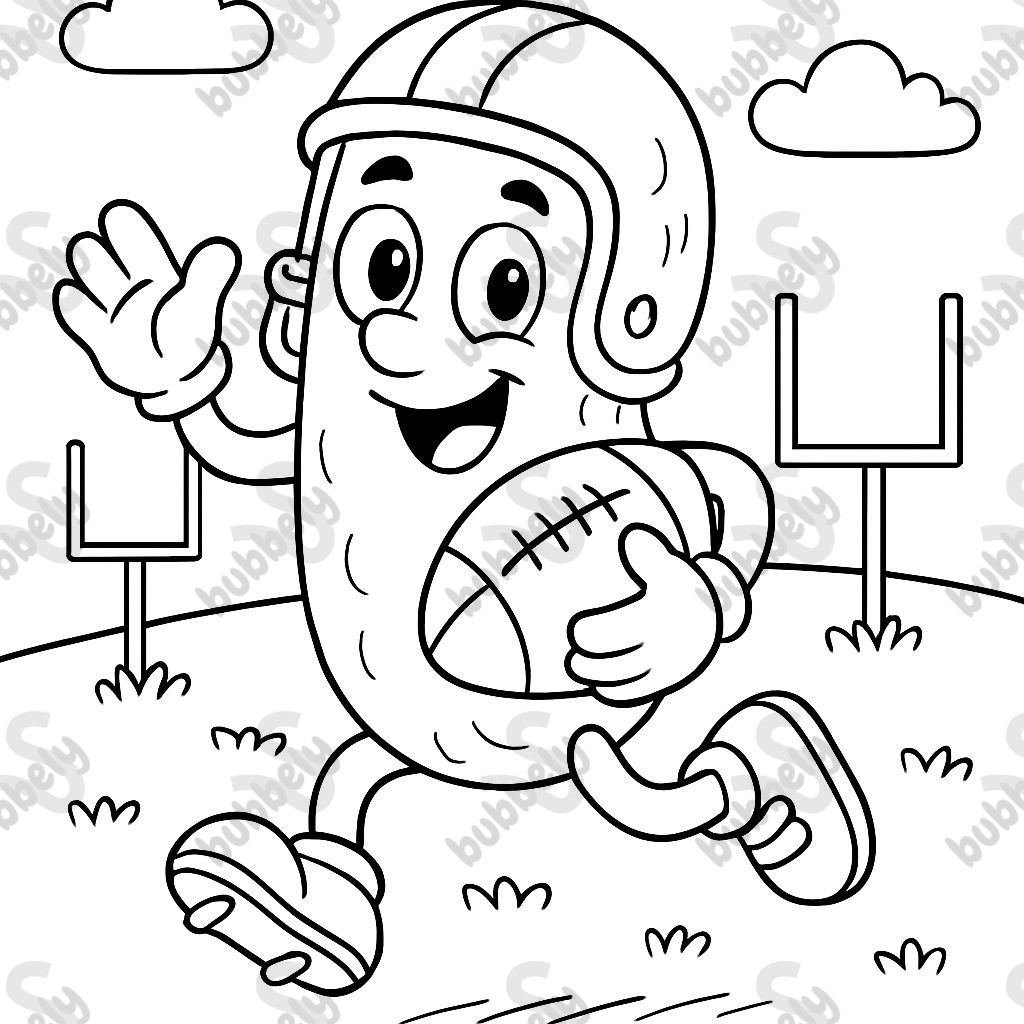 un cornichon qui joue au football un cornichon qui joue au football