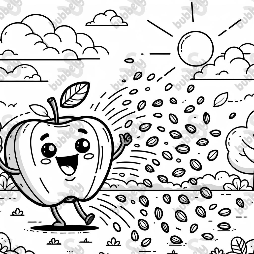 Apple pooping seeds out