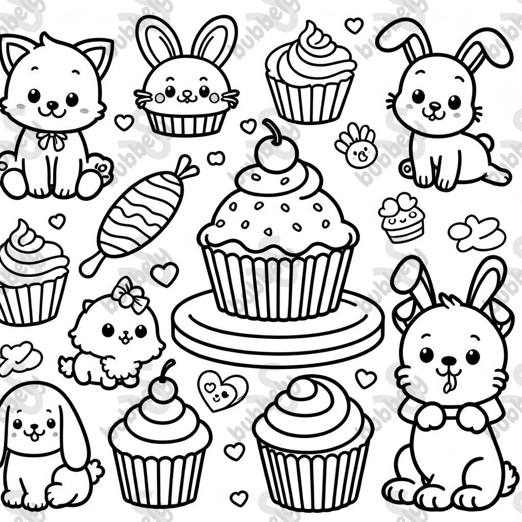 Kitties, puppies, bunnies and cupcakes