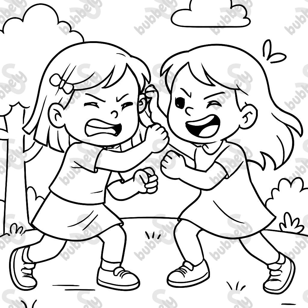 two girls fighting