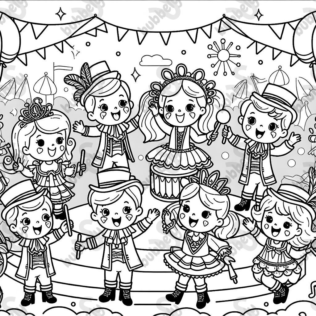 Children in carnival costumes Children in carnival costumes