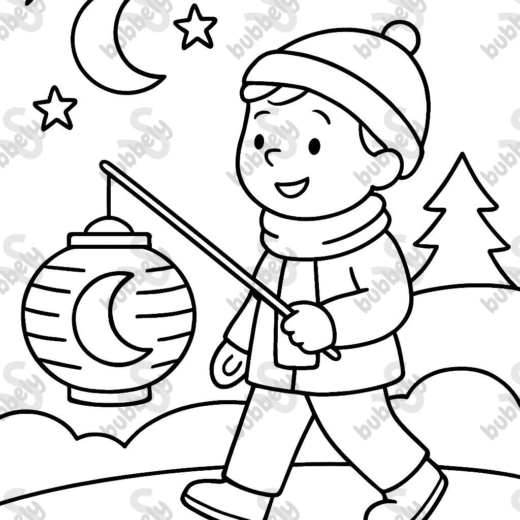 Lantern parade in the evening Lantern parade in the evening