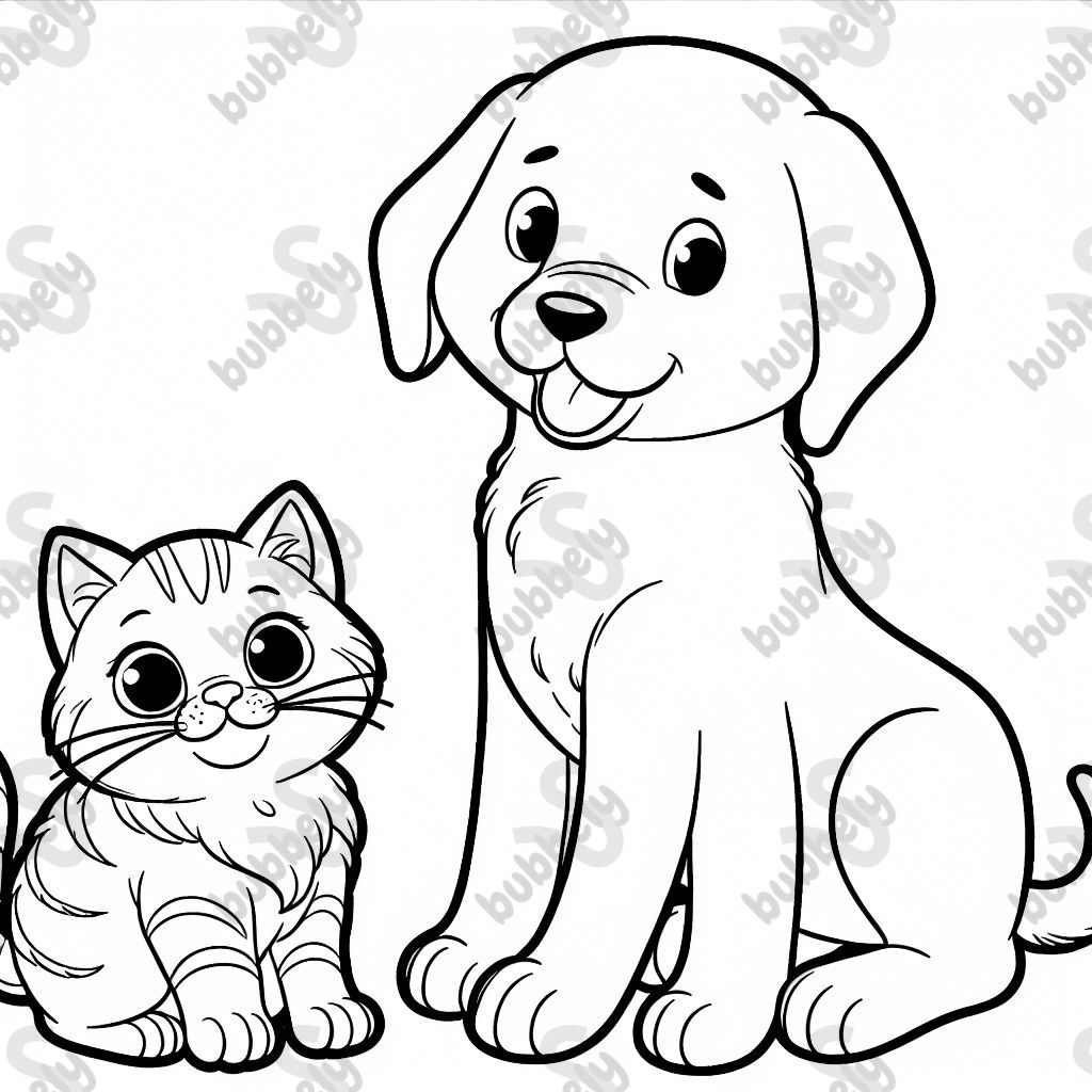 tabby cat and chesapeake bay retriver