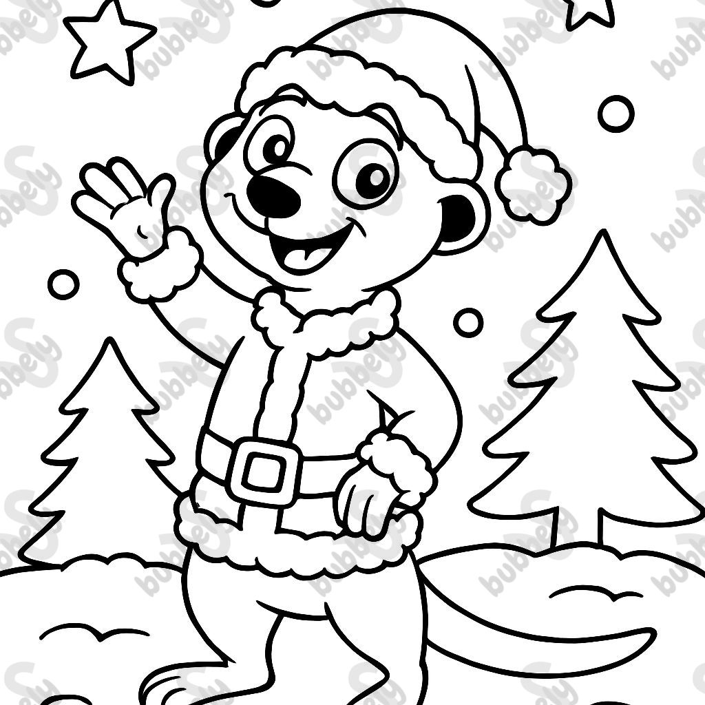 Meerkat in Christmas suit