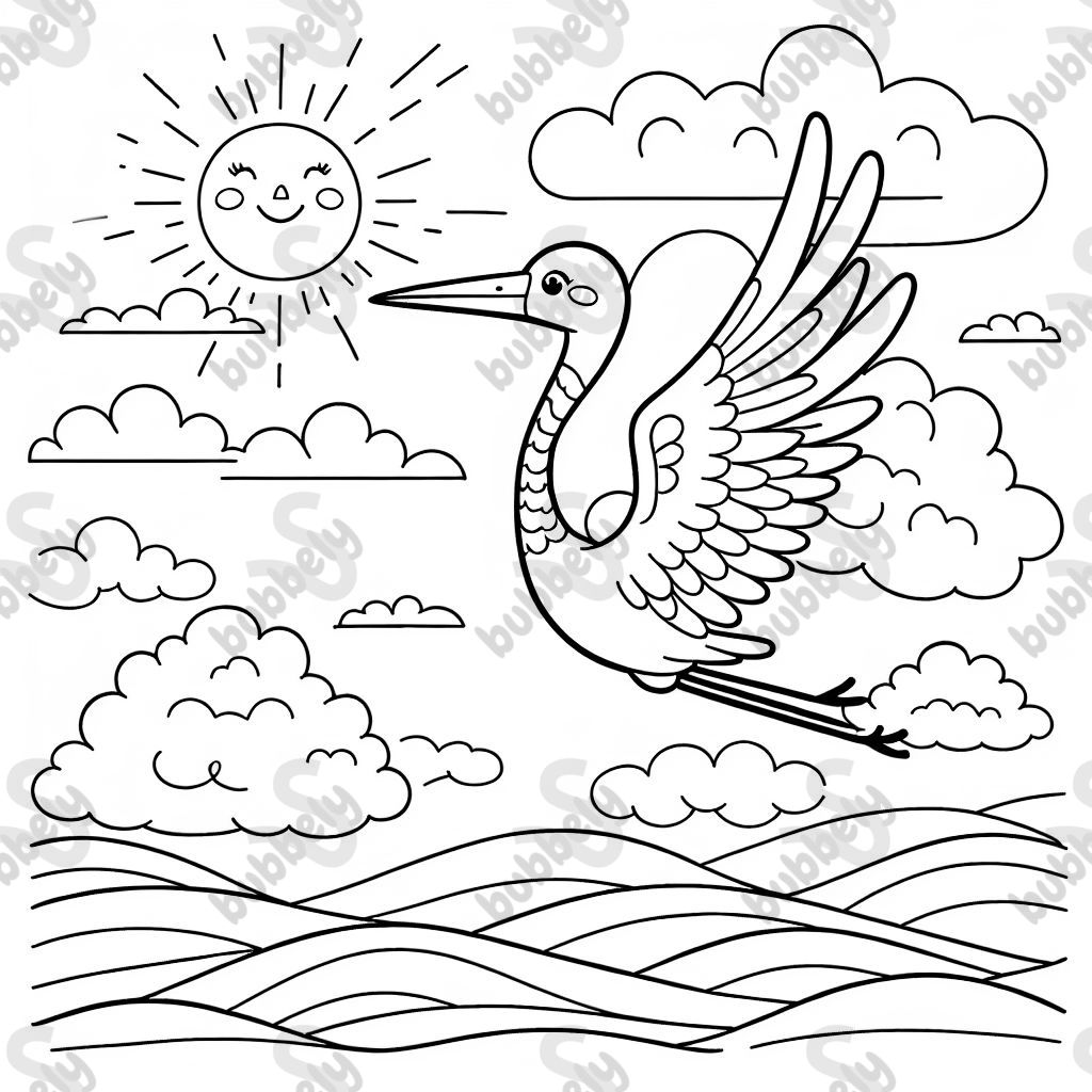 une grue dans le ciel