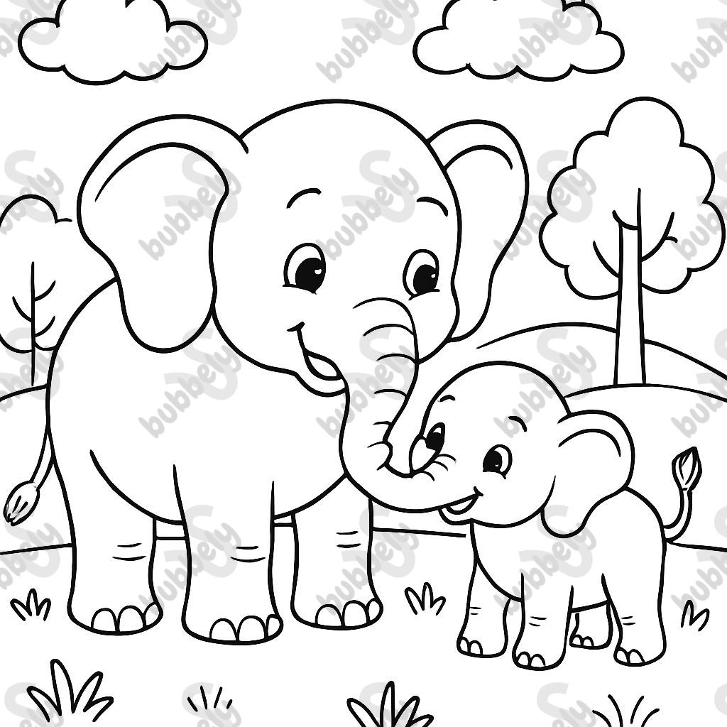 Elephant with baby elephant