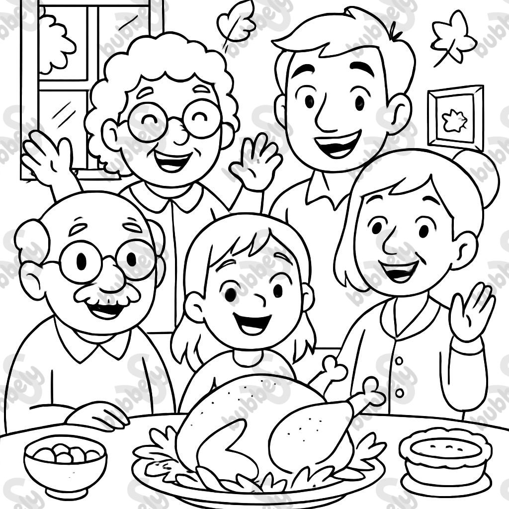 Deux grands-mères, un grand-père, père, mère et fille à Thanksgiving. Deux grands-mères, un grand-père, père, mère et fille à Thanksgiving.