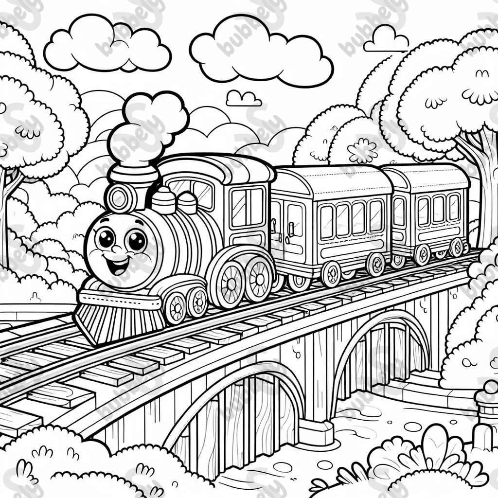 A train on a bridge