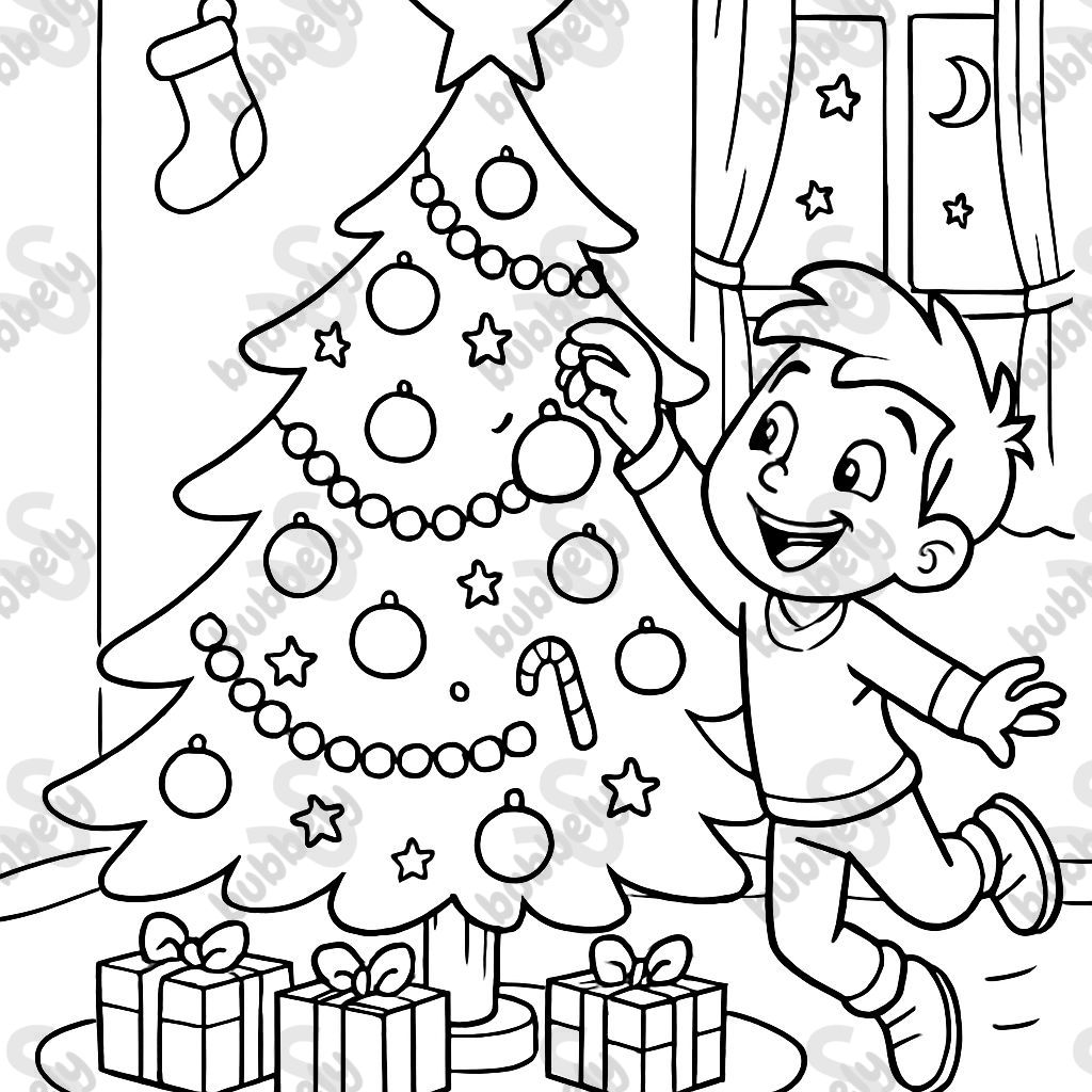 A beautifully decorated Christmas tree