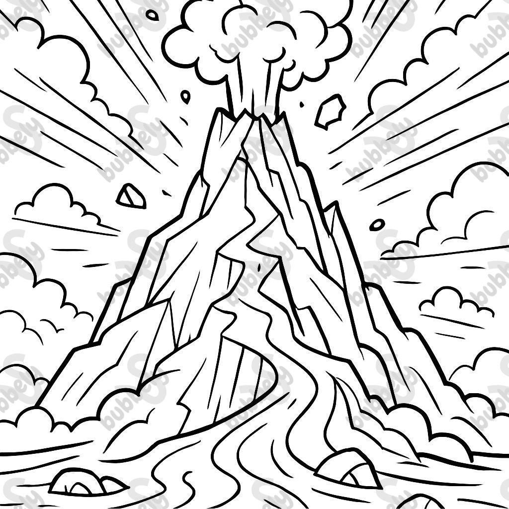 Une montagne imaginative sans êtres vivants