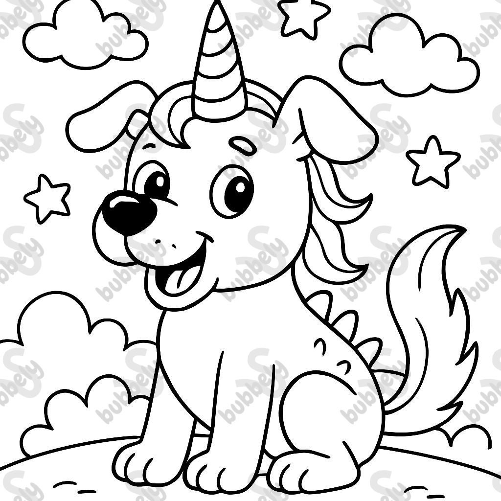 a dog unicorn monster
