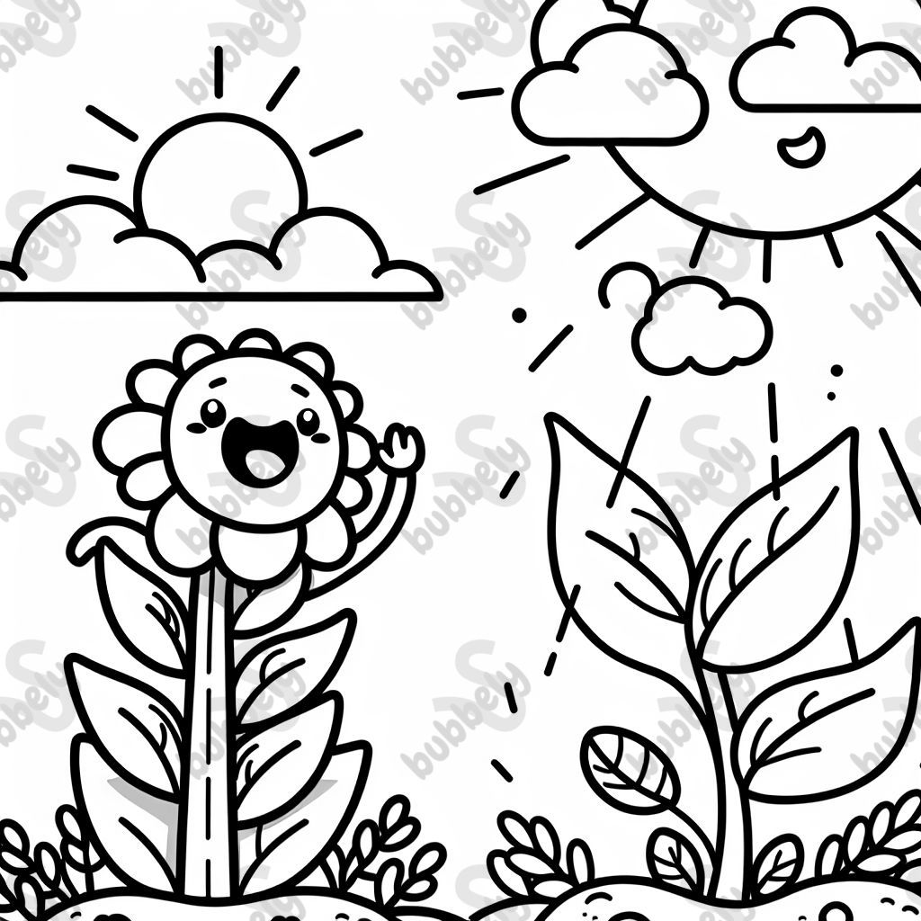 plant smiling at the sun