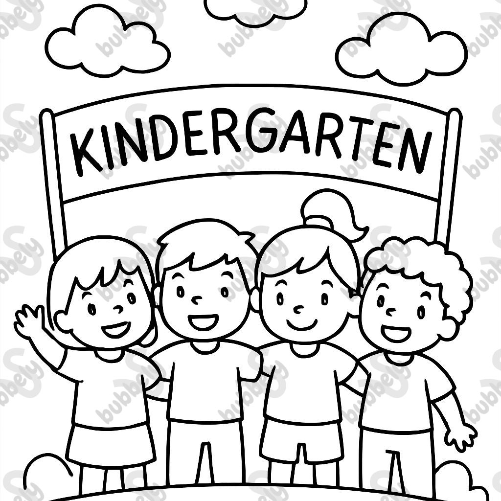 Kindergarten group of clouds