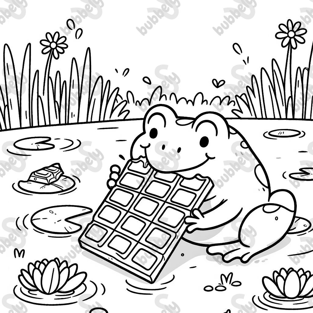 ein Frosch der Schokolade ist