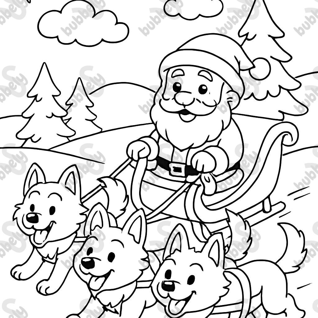 sled dog santa claus