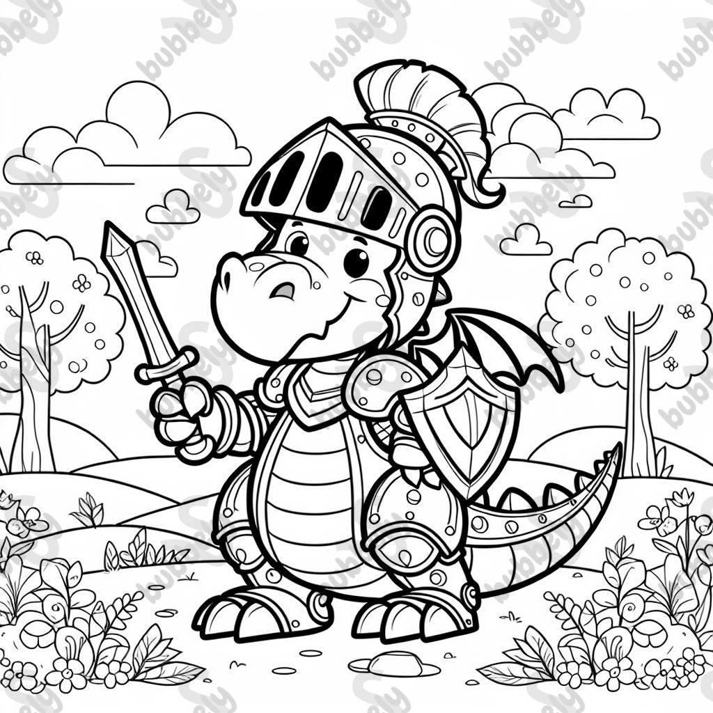 a dragon in knights armor