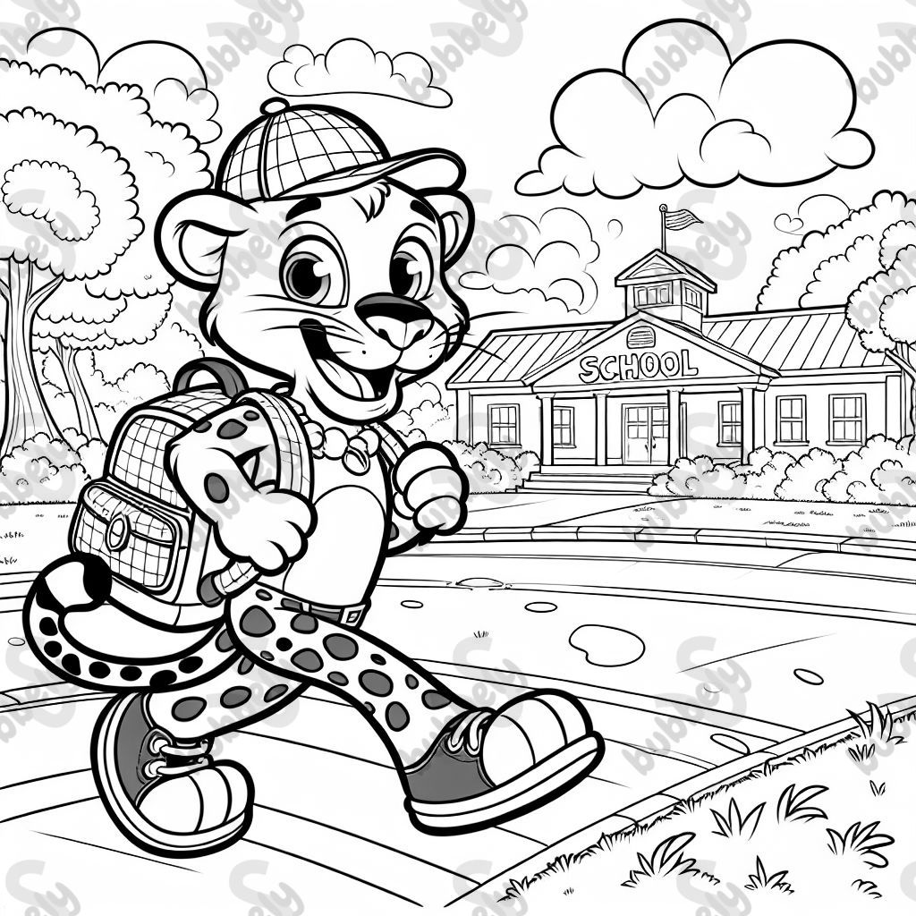 panther going to school