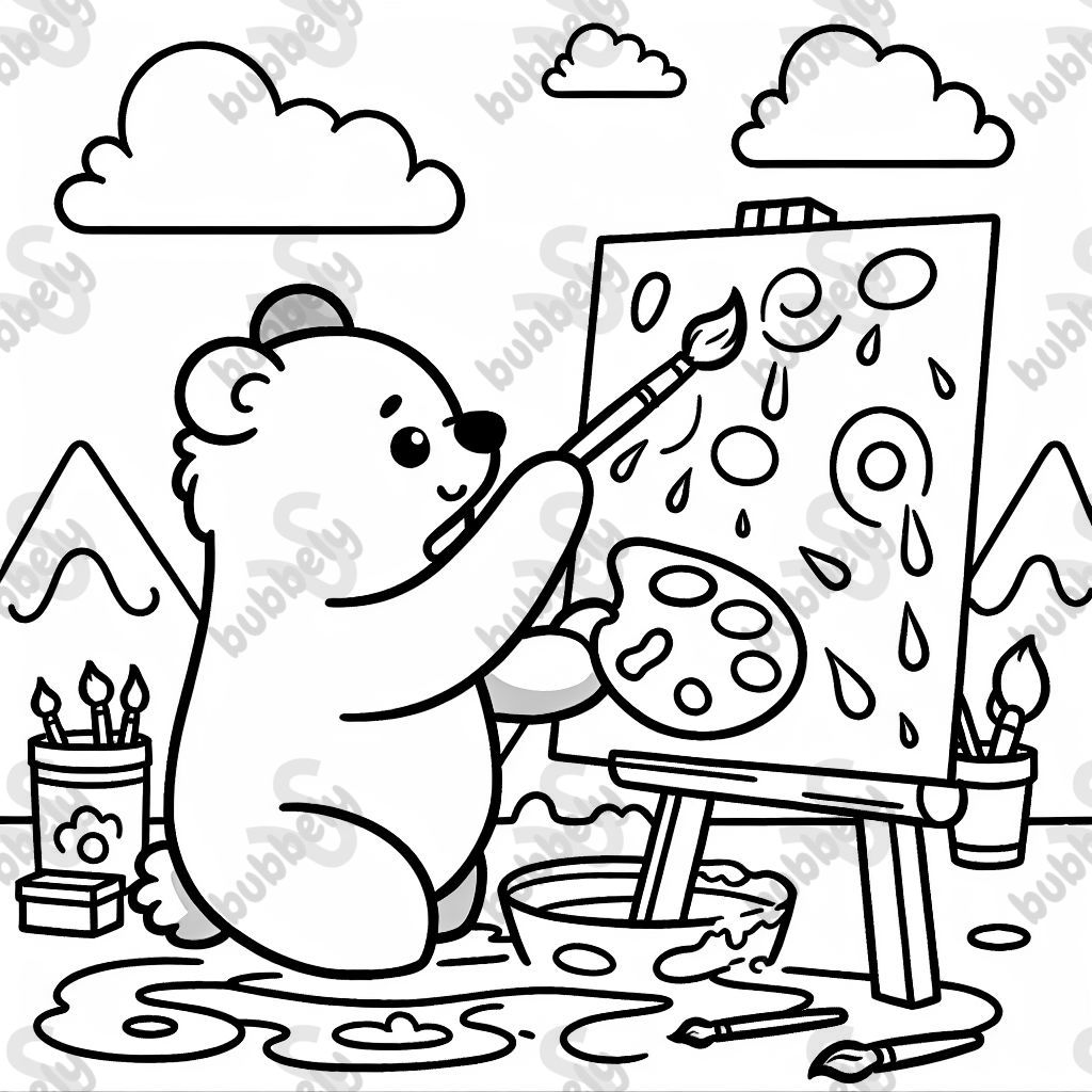 A bear painting