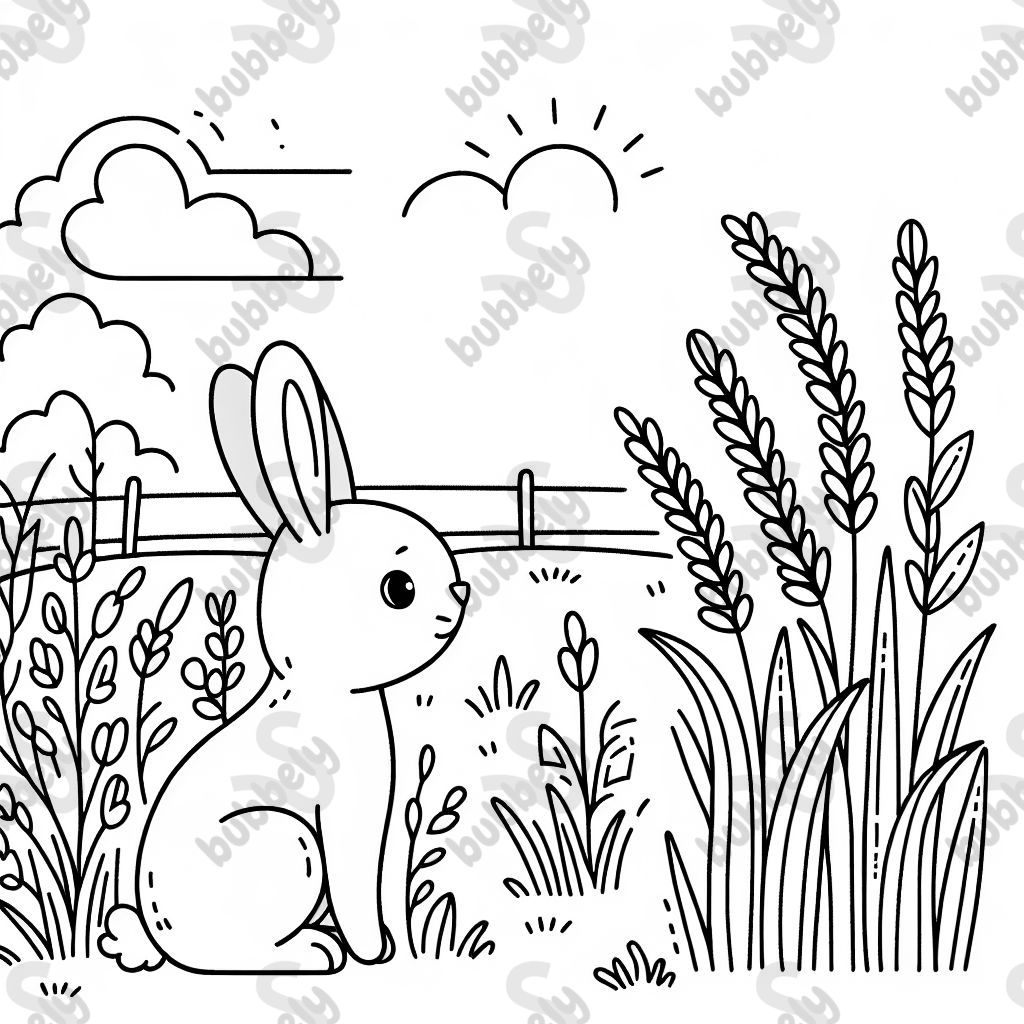 a rabbit in a field
