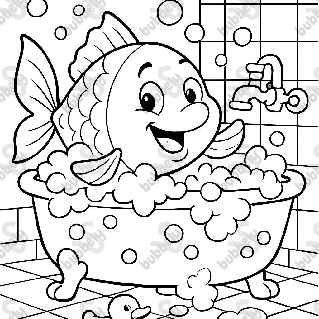 Fish bubble bath