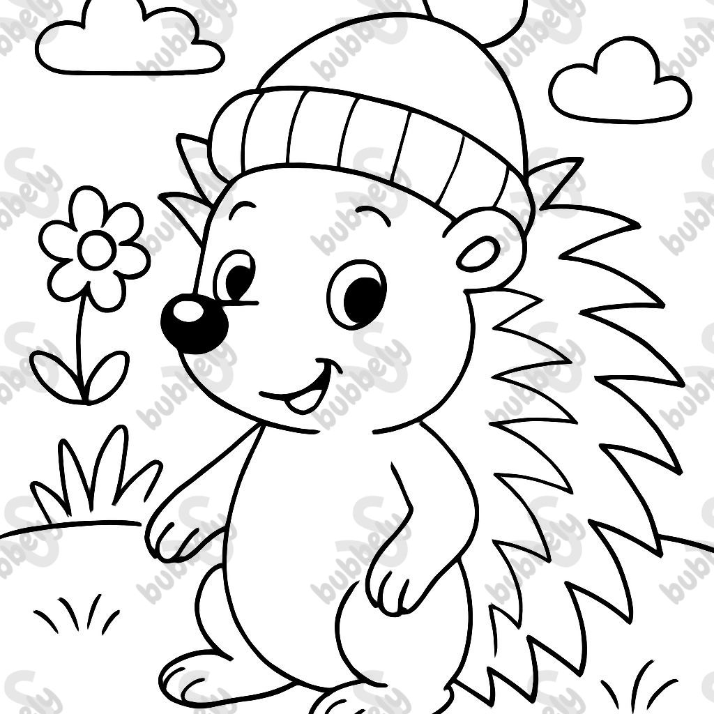 Hérisson avec le chapeau