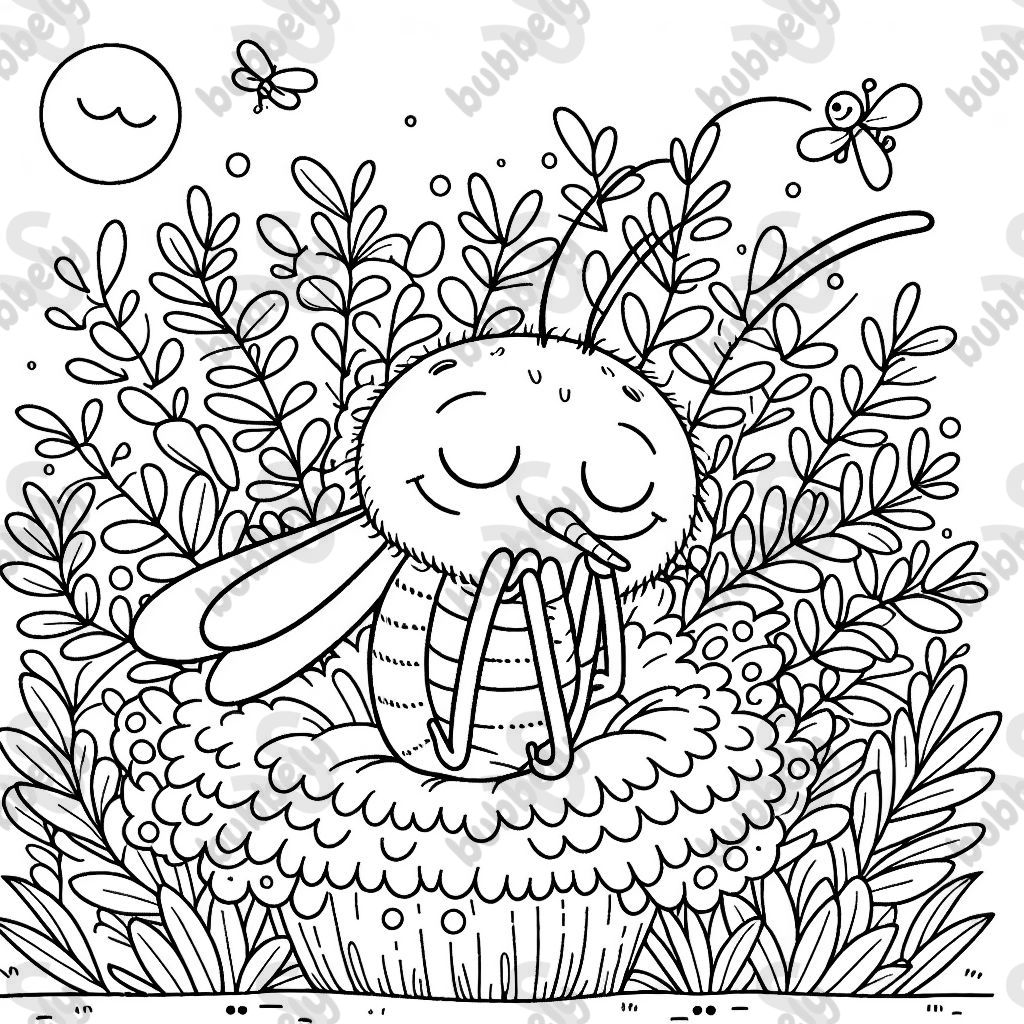 mosquito sleeping in a bush