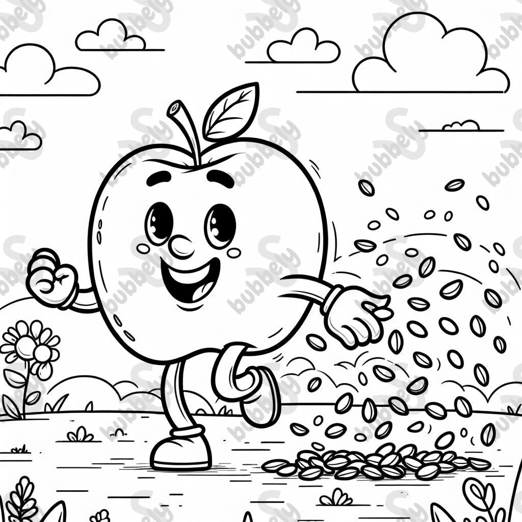 Apple pooping seeds