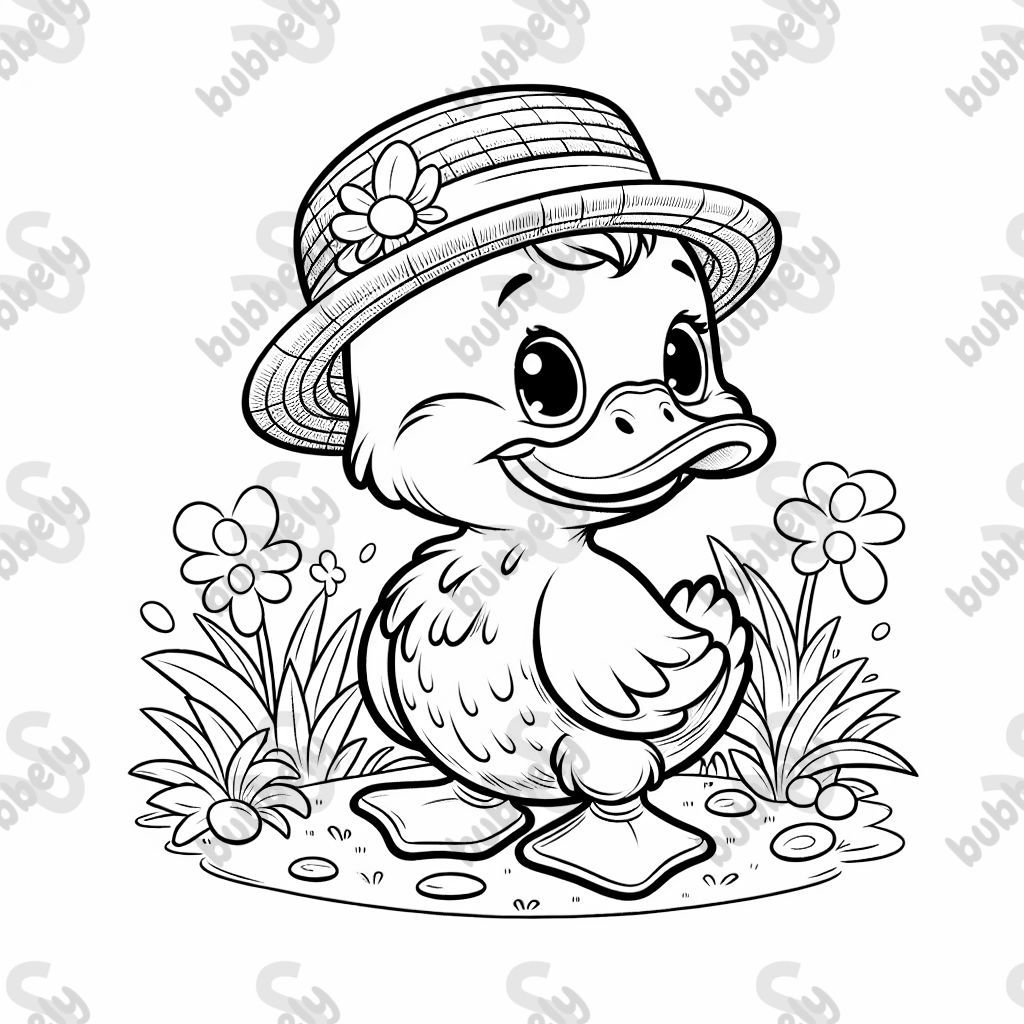 A duck with a hat