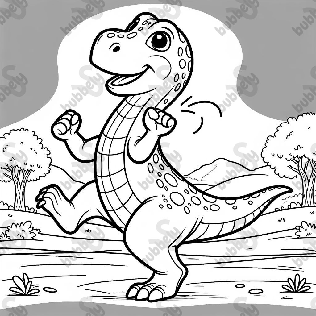 einen tanzender dino