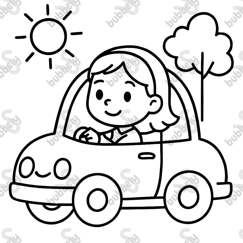 voiture avec une fille