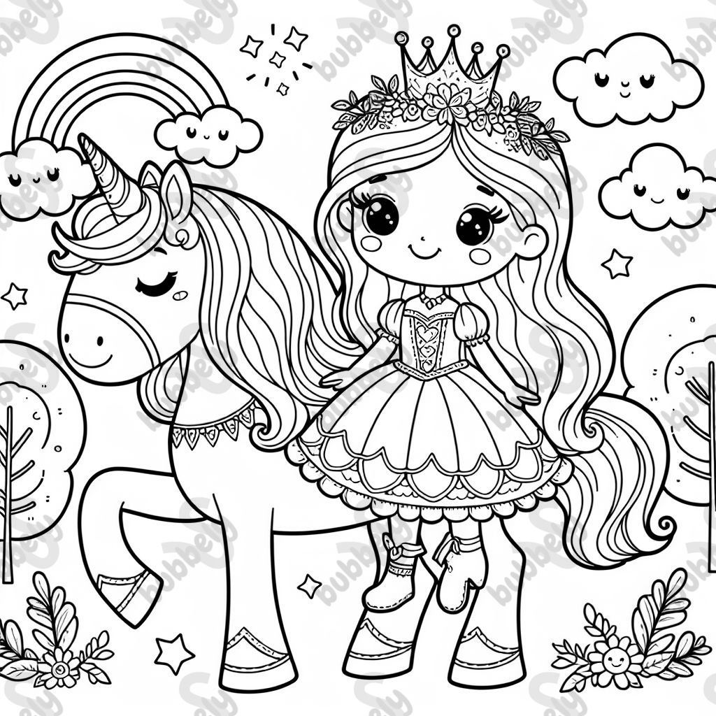 Prinzessin mit einhorn