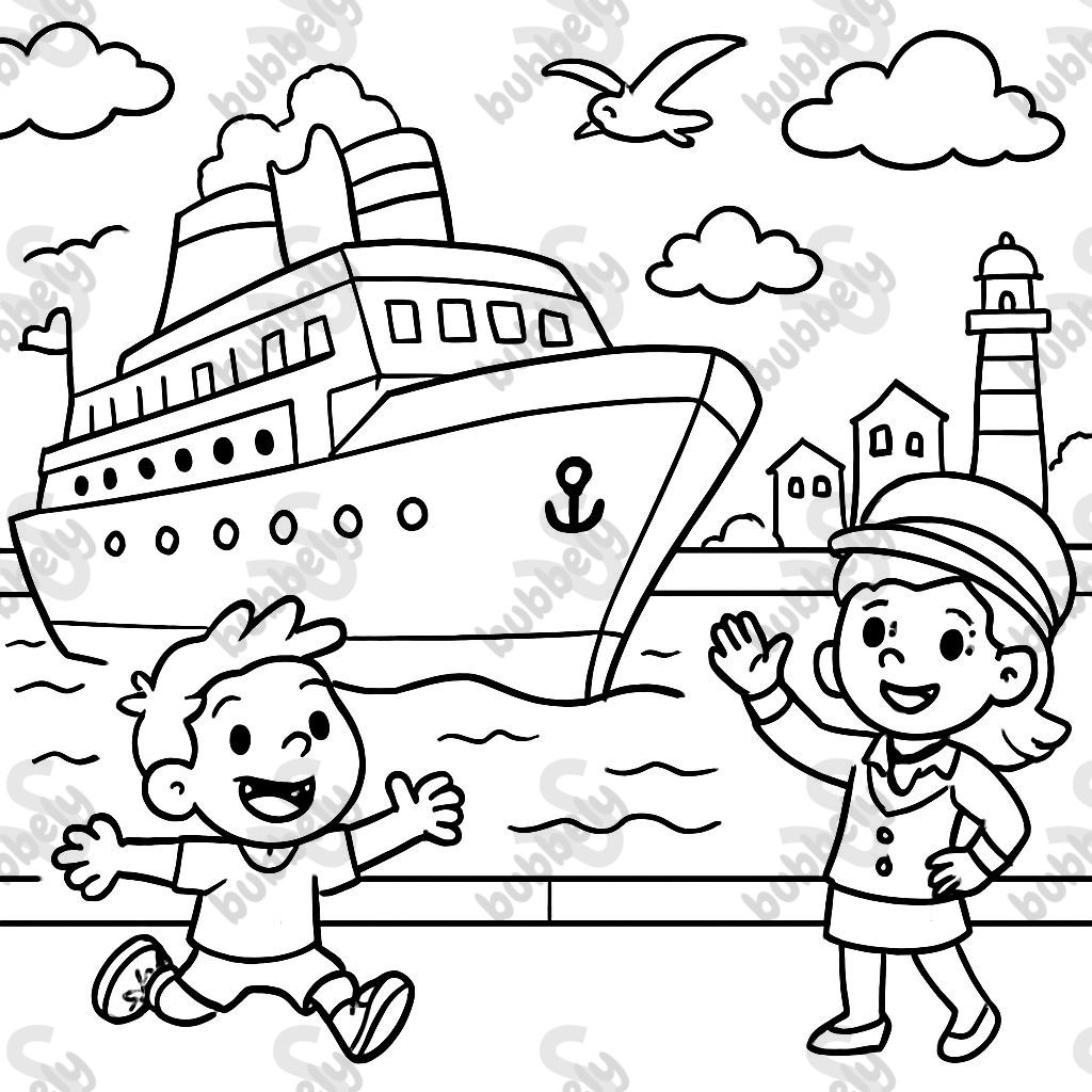 a cruise ship in the harbor