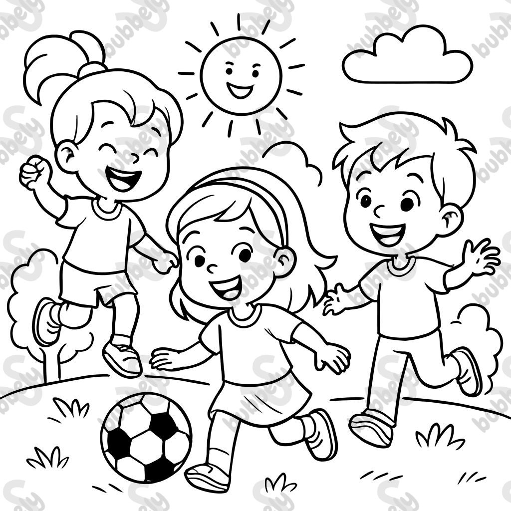 Three kids playing