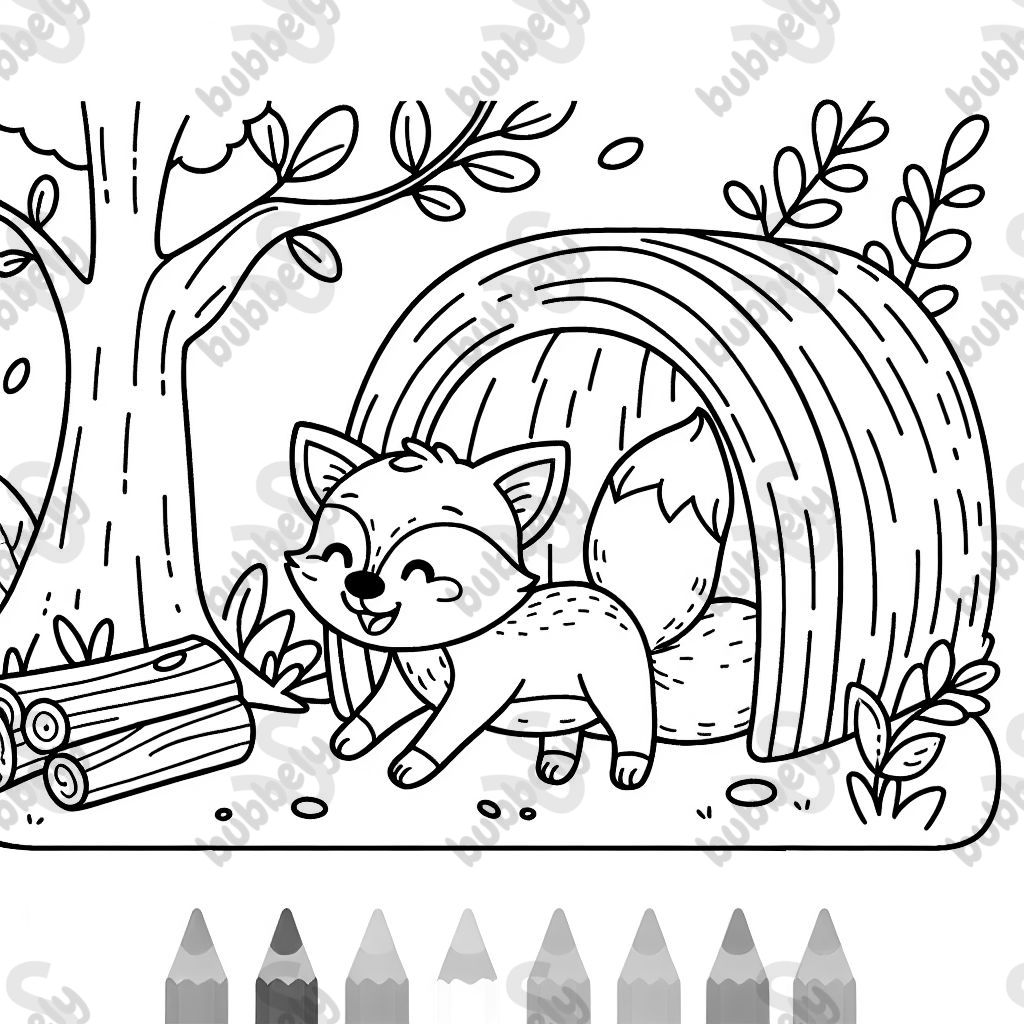 baby fox in a den barking