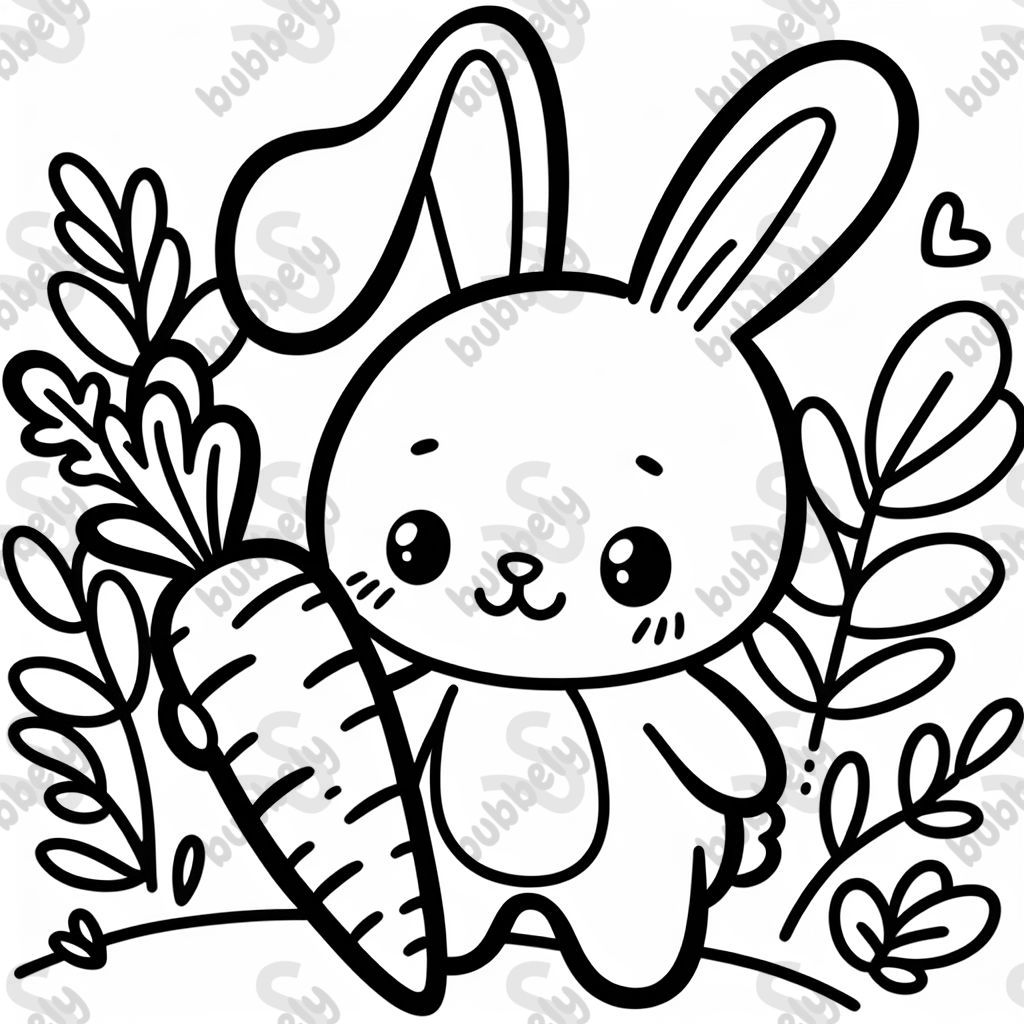 easter bunny with carrot