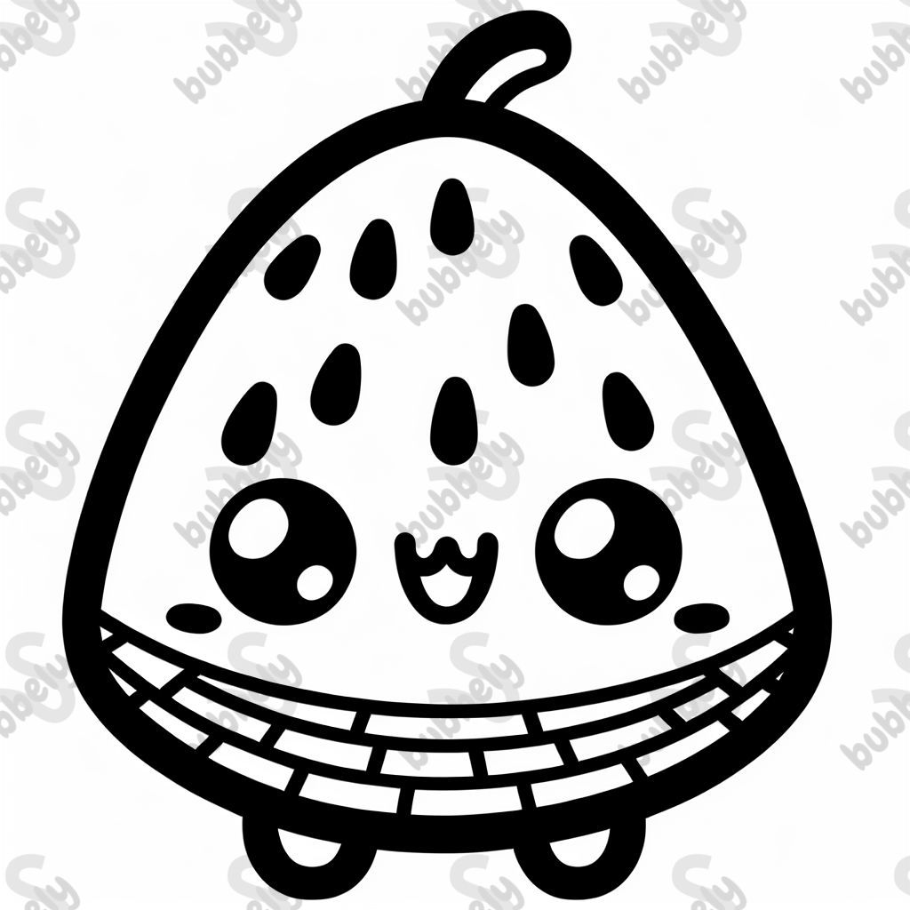 a watermelon with a face