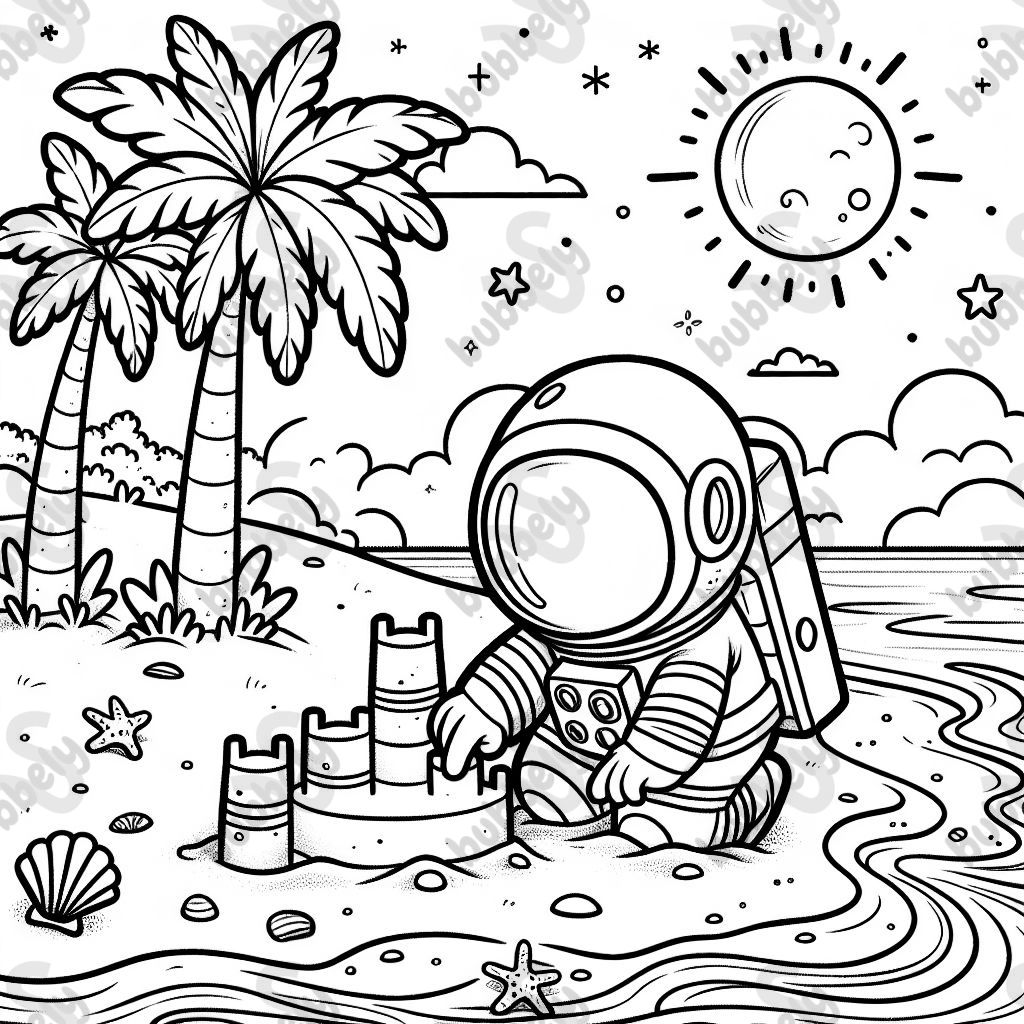 Astronaut on beach