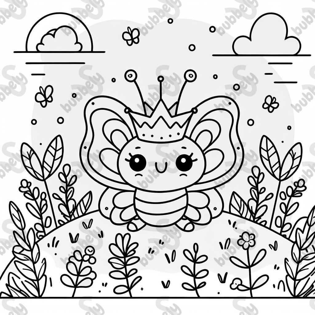 butterfly with crown