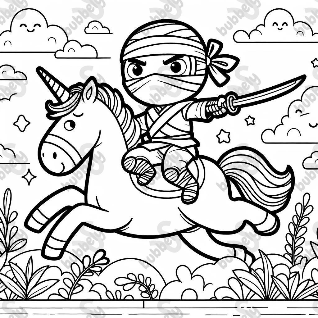 Ninjago ninja auf einem einhorn