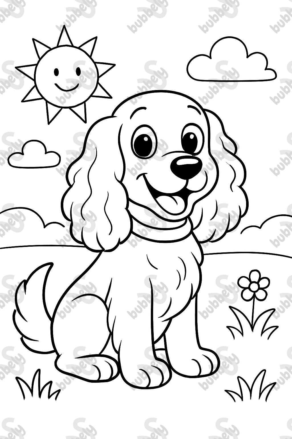 Cocker Spaniel assis joliment Cocker Spaniel assis joliment