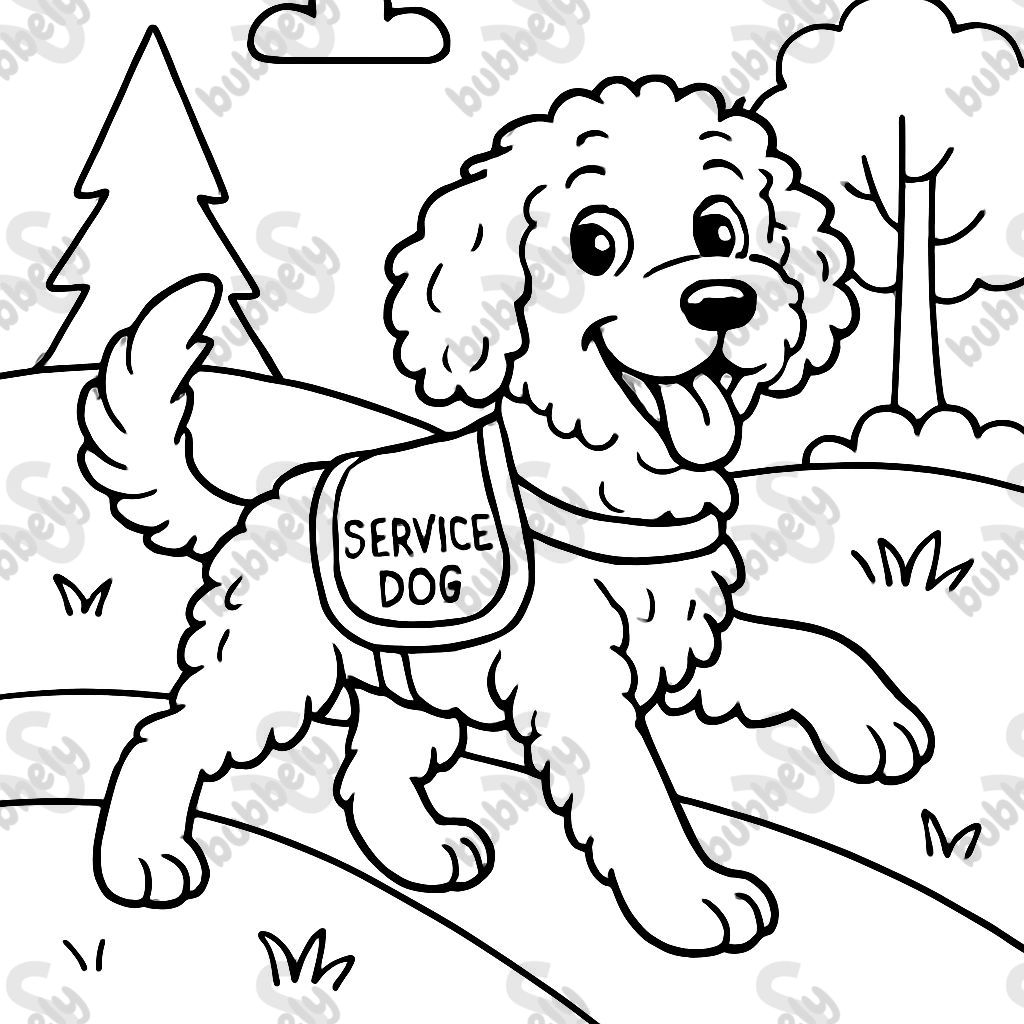 Chien de service de chien d'eau portugais Chien de service de chien d'eau portugais