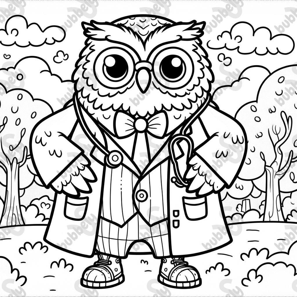 Ein Eulendoktor Eule Arzt