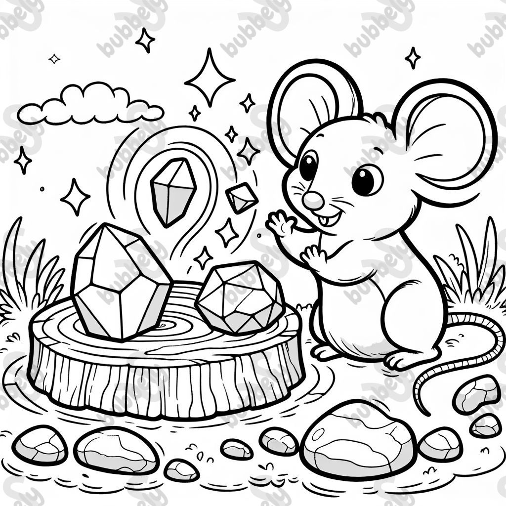 eine Maus mit Wundersteinen